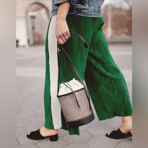 Urban Outfitters Black Plastic Canvas Drawstring Bucket Bag